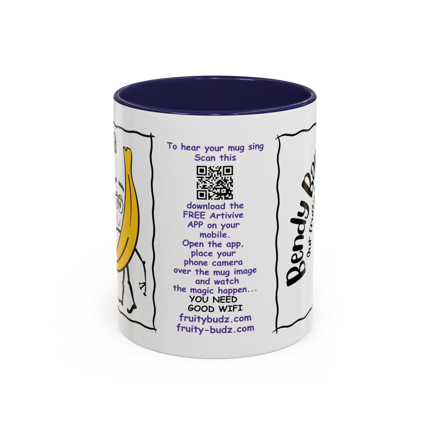 Singing childs mug childs Banana Mug Fruit Mug Bendy Banana Mug Funny Mug Christmas Ceramic Kids Mug Aesthetic White Mug Lover Kids Gift accent Coffee Mug (11, 15oz)