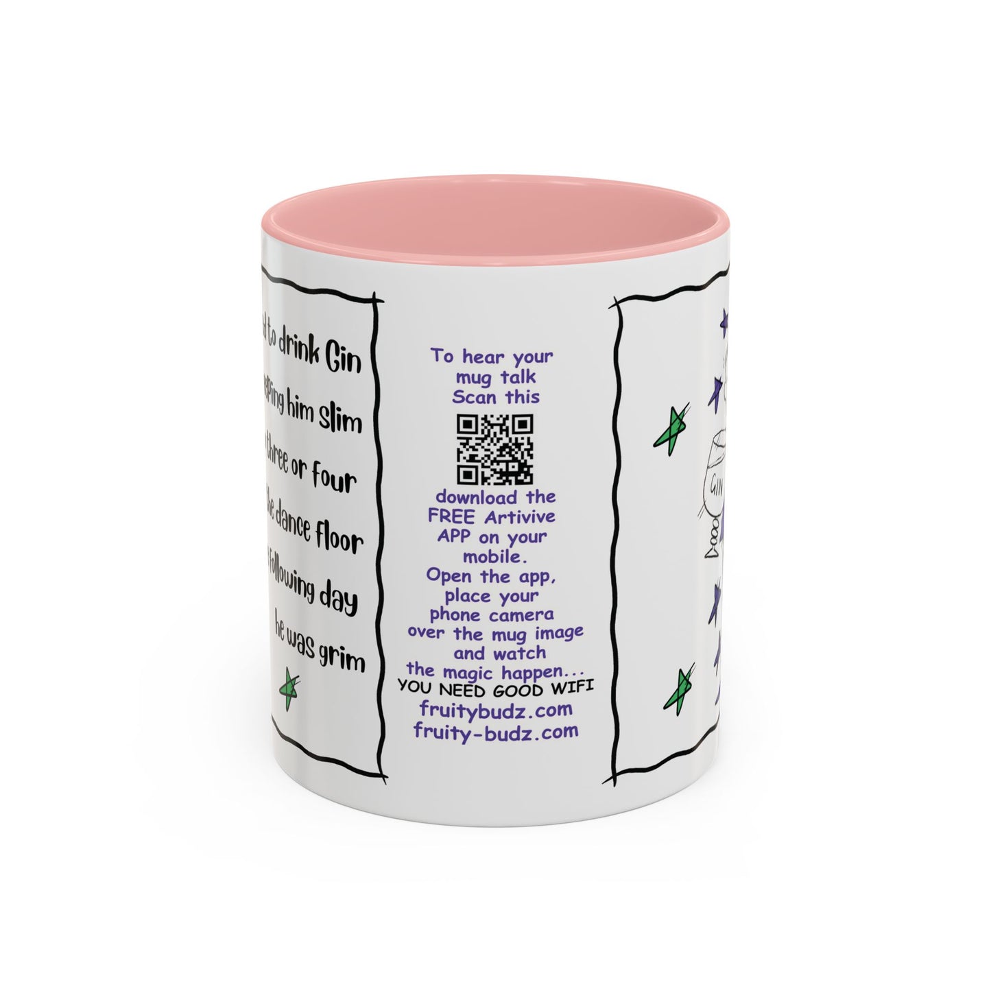Rhyming Gin Mug Funny Gin Lover Mug Gin Tonic Mug Limerick Coffee Mug rhyming Mug Gin Coffee Lover Mug Unique Gin Mug Funny Christmas Mug Accent Coffee Mug (11, 15oz)