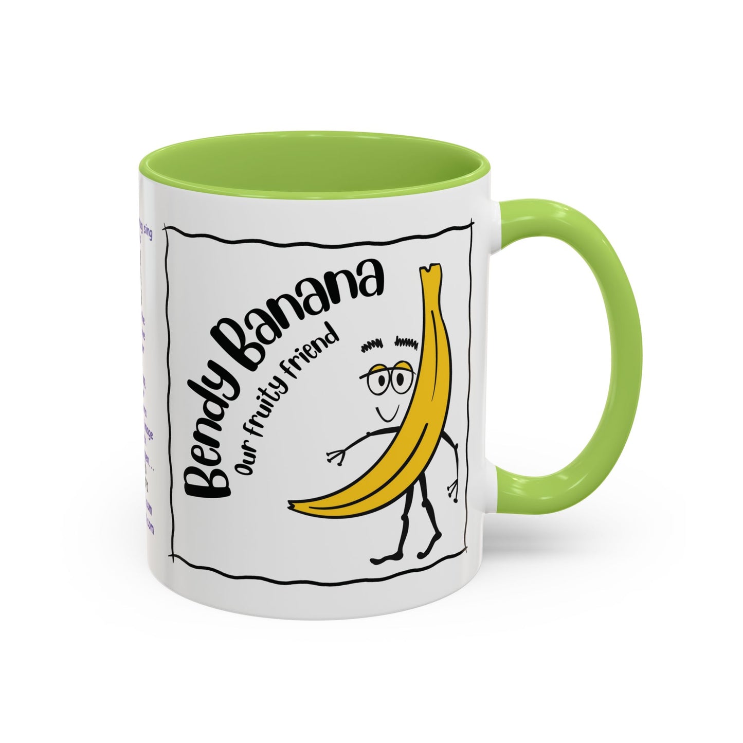 Singing childs mug childs Banana Mug Fruit Mug Bendy Banana Mug Funny Mug Christmas Ceramic Kids Mug Aesthetic White Mug Lover Kids Gift accent Coffee Mug (11, 15oz)