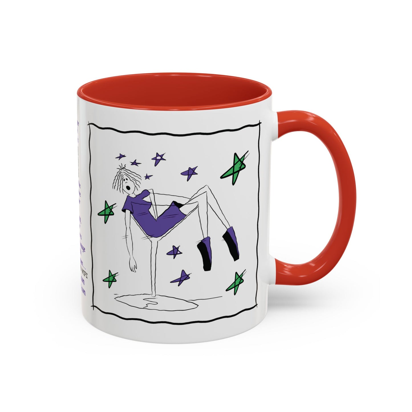 Talking Animated Funny Wine Mug Red Wine Lover Mug Girl Coffee Mug Handmade Ceramic Coffee Mug White Coffee Mug Christmas gift Limerick mug accent Coffee Mug (11, 15oz)